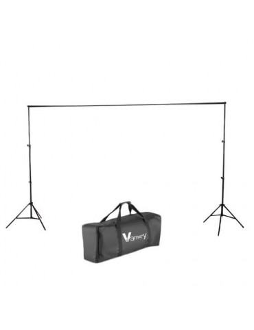 2 x 3M Backdrop Support Stand Set Black